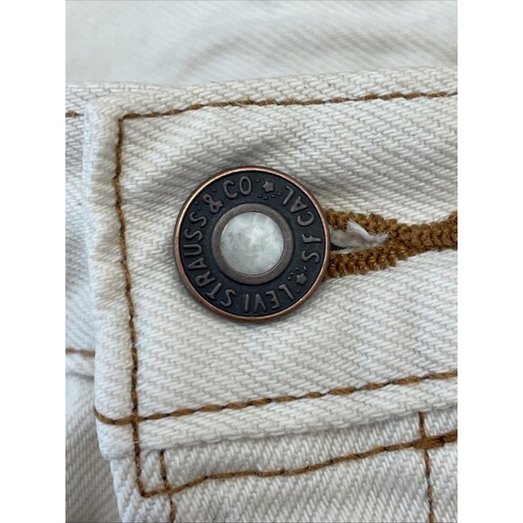 Levi’s Gay Pride Shorts Button Fly Stitching & Embellished Off-white 31” - Picture 11 of 16